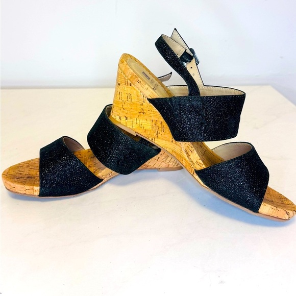 Women’s Alexus Fabric Open Toe Casual Platform Cork Wedge Sandals - Picture 2 of 9